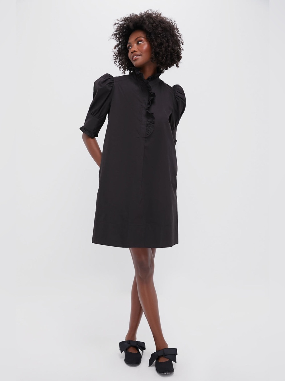 Tuckernuck. Pomander Place Black Gracelyn Mini Dress. Size Small.
